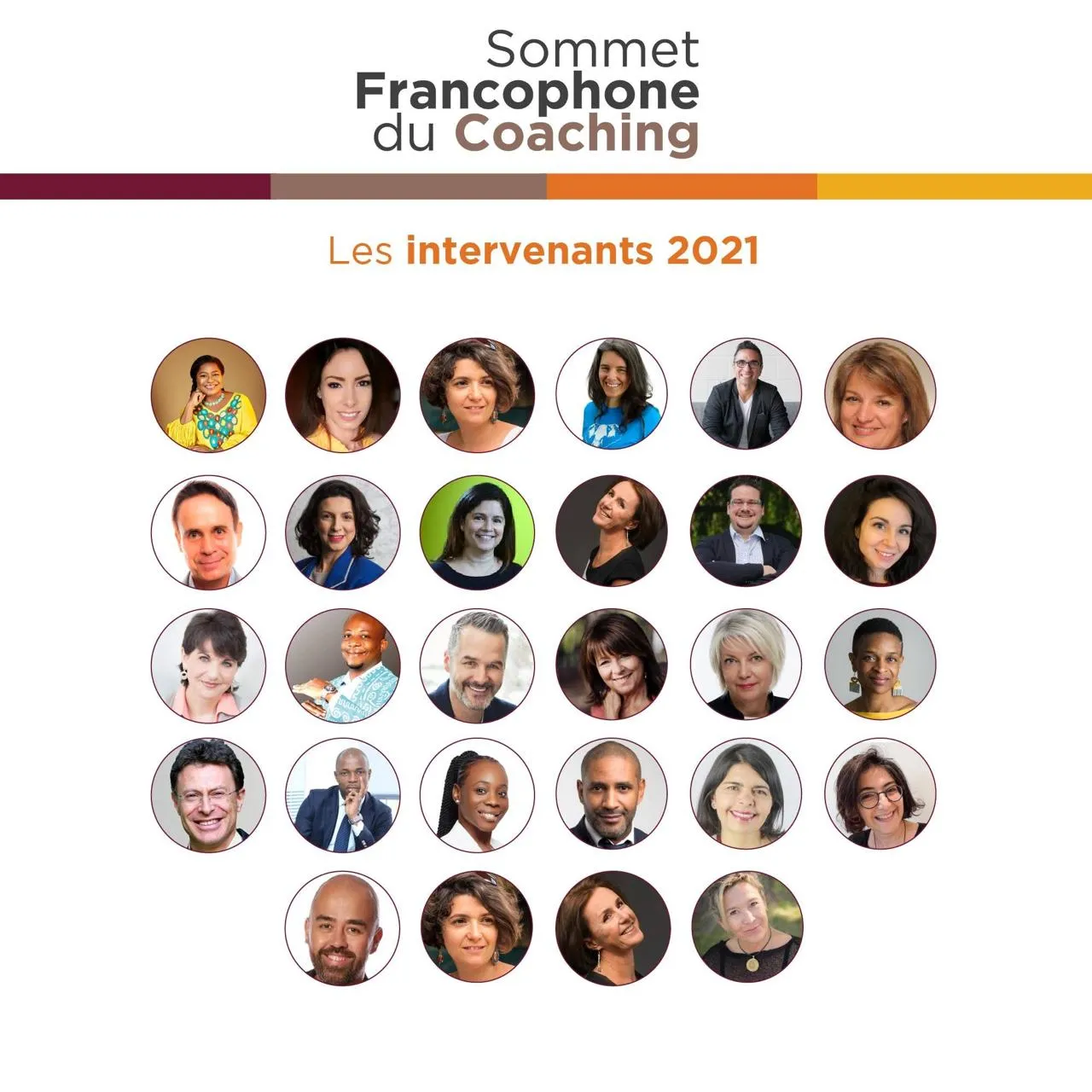Les intervenants du Sommet Francophone du Coaching 2021
